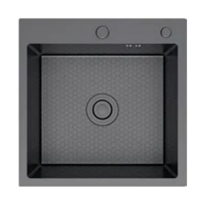 Кухонная мойка FRAP FS5050-9, оружейная сталь