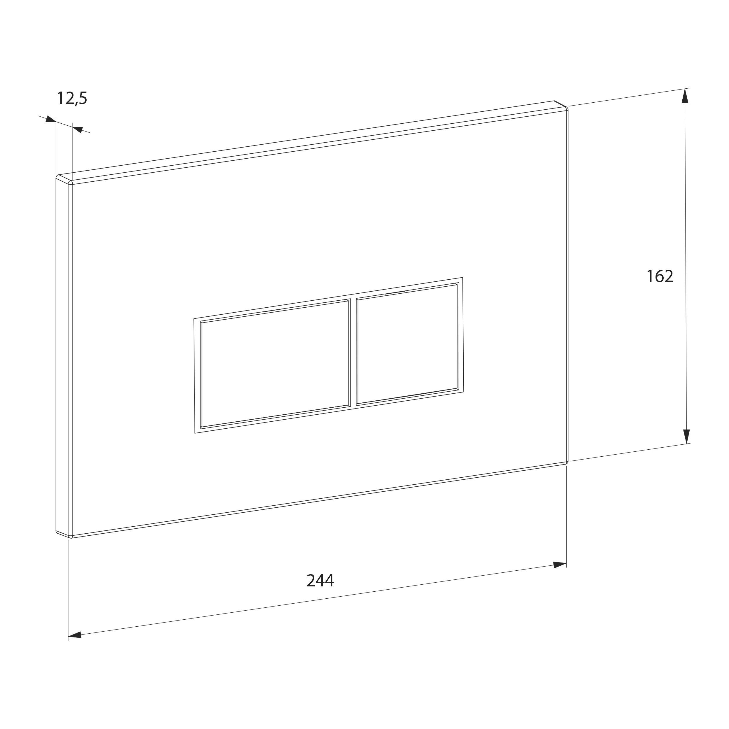 Комплект D&K Унитаз подвесной безободковый DT1396016, Инсталляция DI8050127, Клавиша смыва DB1499002, матовый хром (DS1391626)