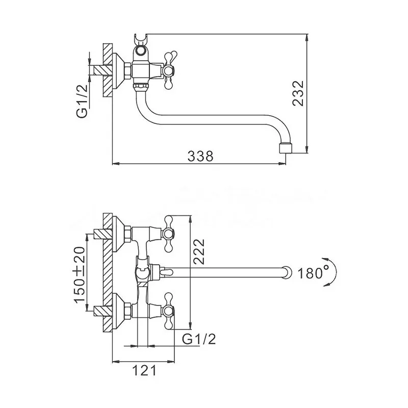 Смеситель для ванны FRAP F2220,