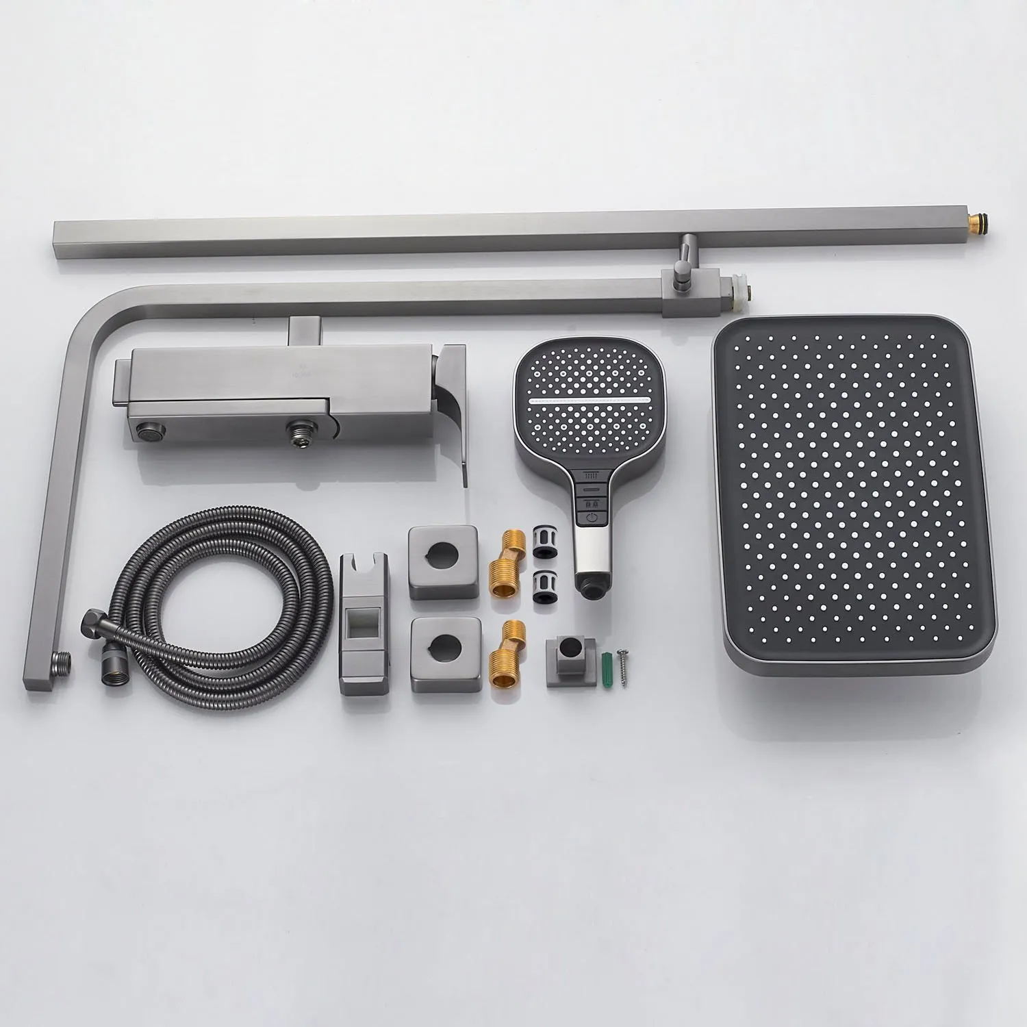 Душевая система Rose R1056T, оружейная сталь