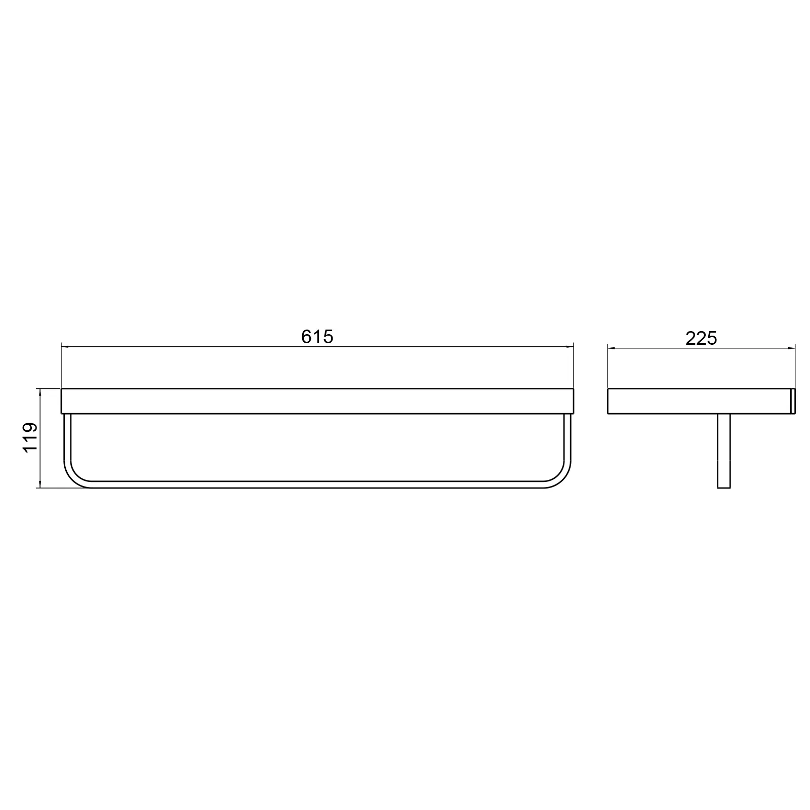 Полка для полотенец Timo Petruma черное золото (15258/18)