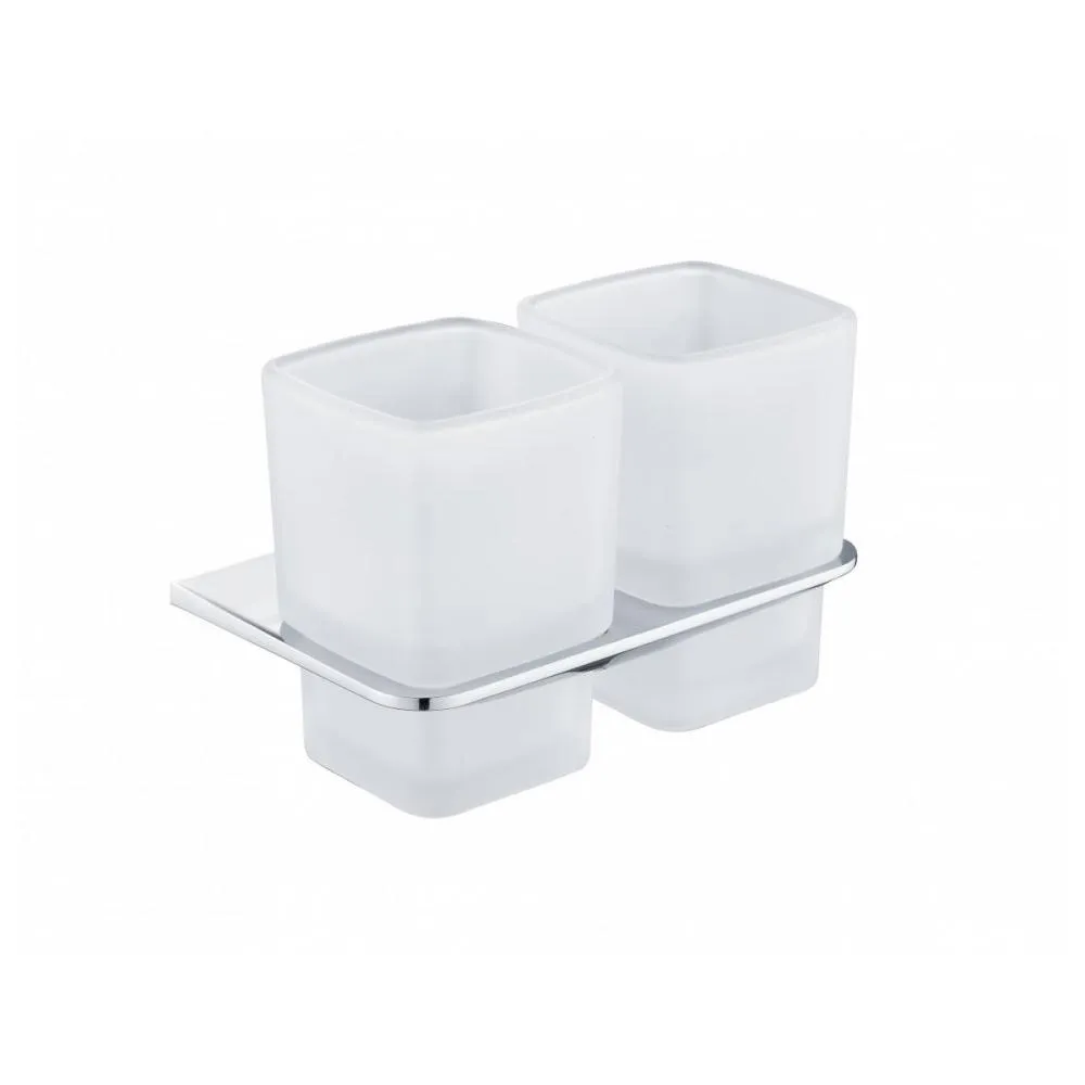 Стакан для ванной комнаты двойной Grocenberg AC0056CR, хром