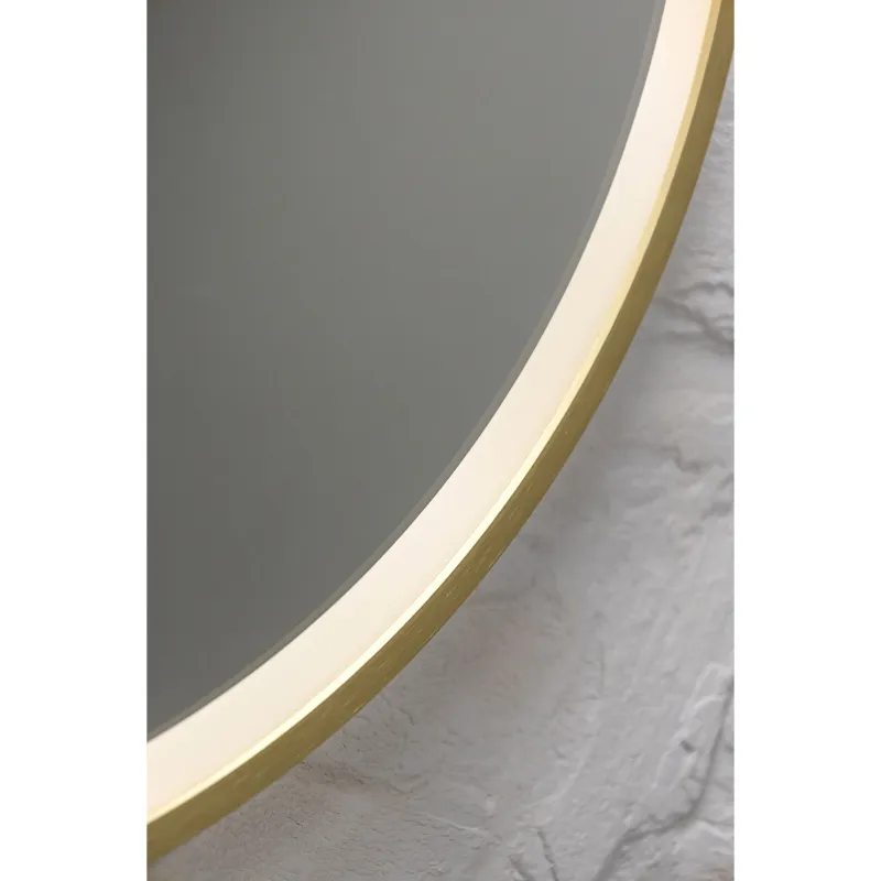 Зеркало Silver Mirrors Делуна/Deluna D800 2.2 (TX ,алюм. профиль, цвет золото, подогрев, сенсорный выключатель)