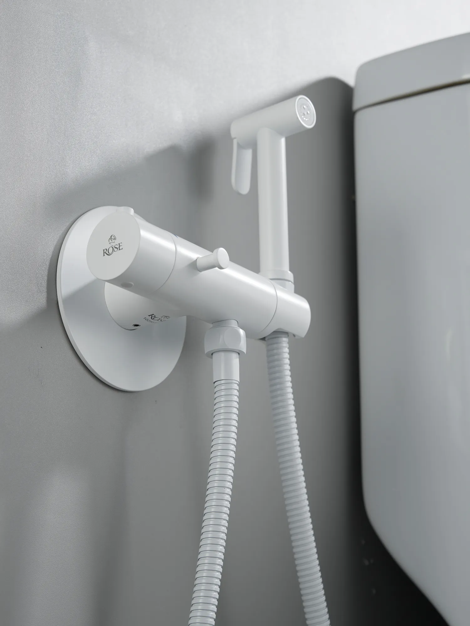 Гигиенический душ с термостатом Rose R915C, белый