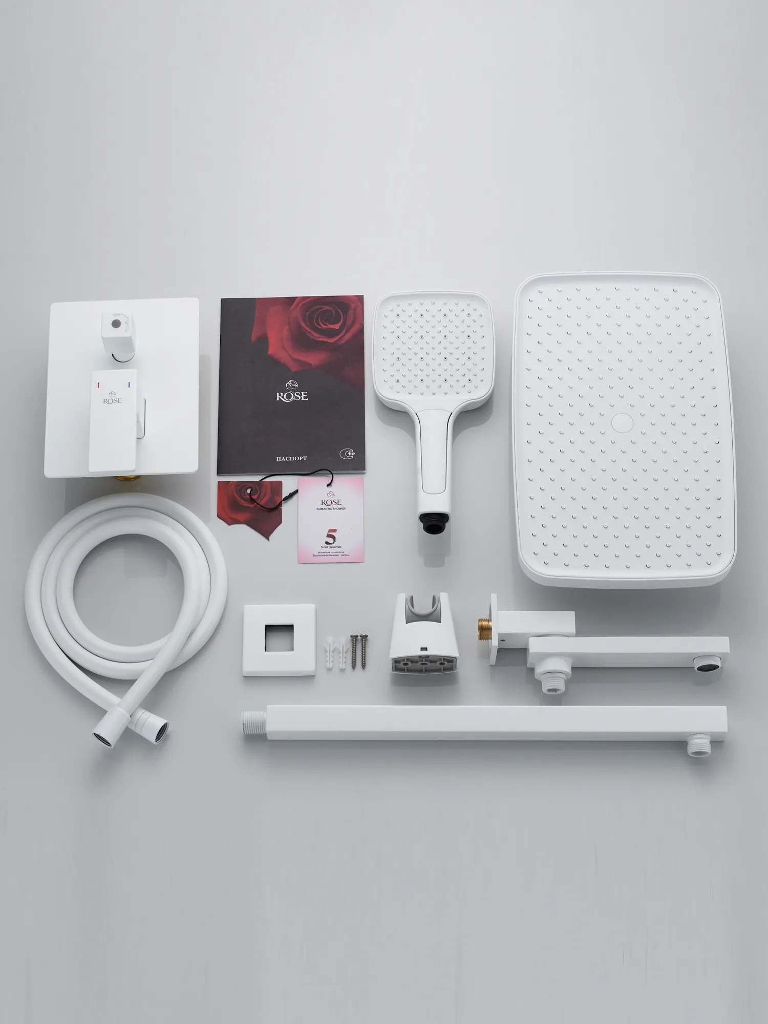 Душевая система встраиваемая Rose R2835C, белый