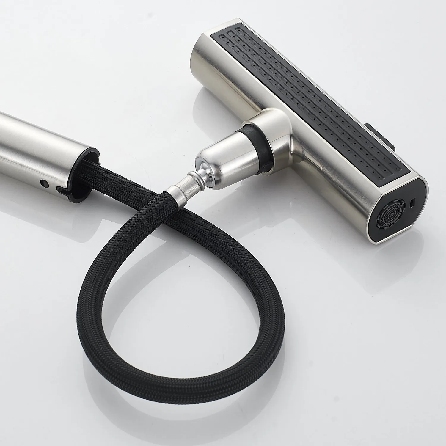 Смеситель для кухни с мультифункциональным изливом Raffine F203L, сатин