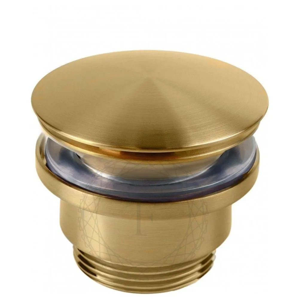 Донный клапан для раковины FILARETE FL75GL, золотой сатин