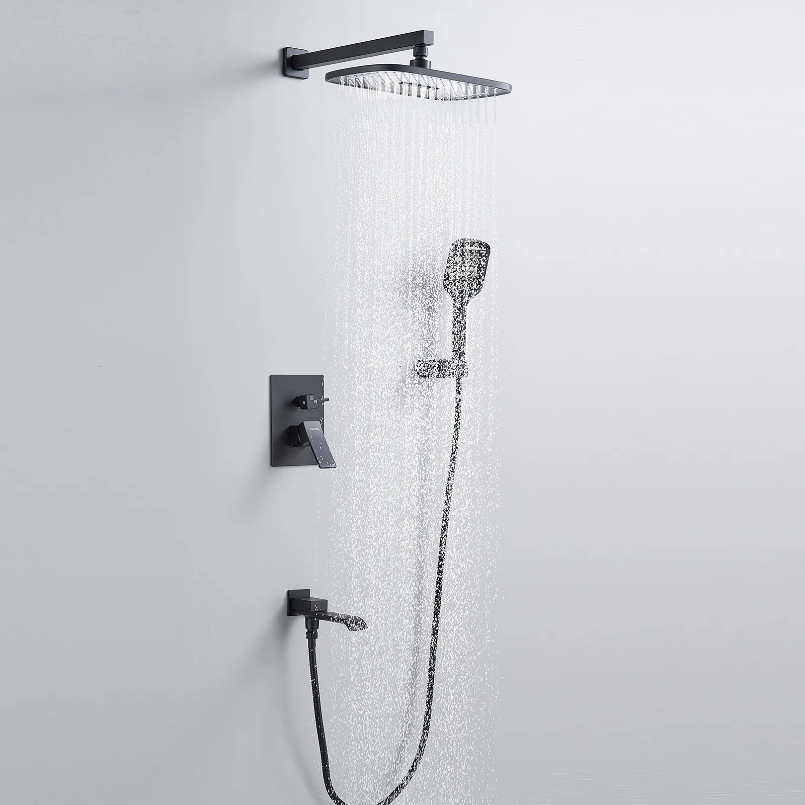 Душевая система встраиваемая Shevanik S4035H, черный
