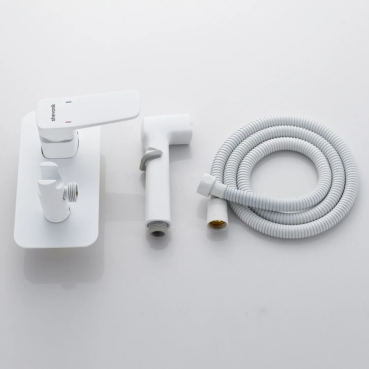 Гигиенический душ со смесителем Shevanik S9905C, белый