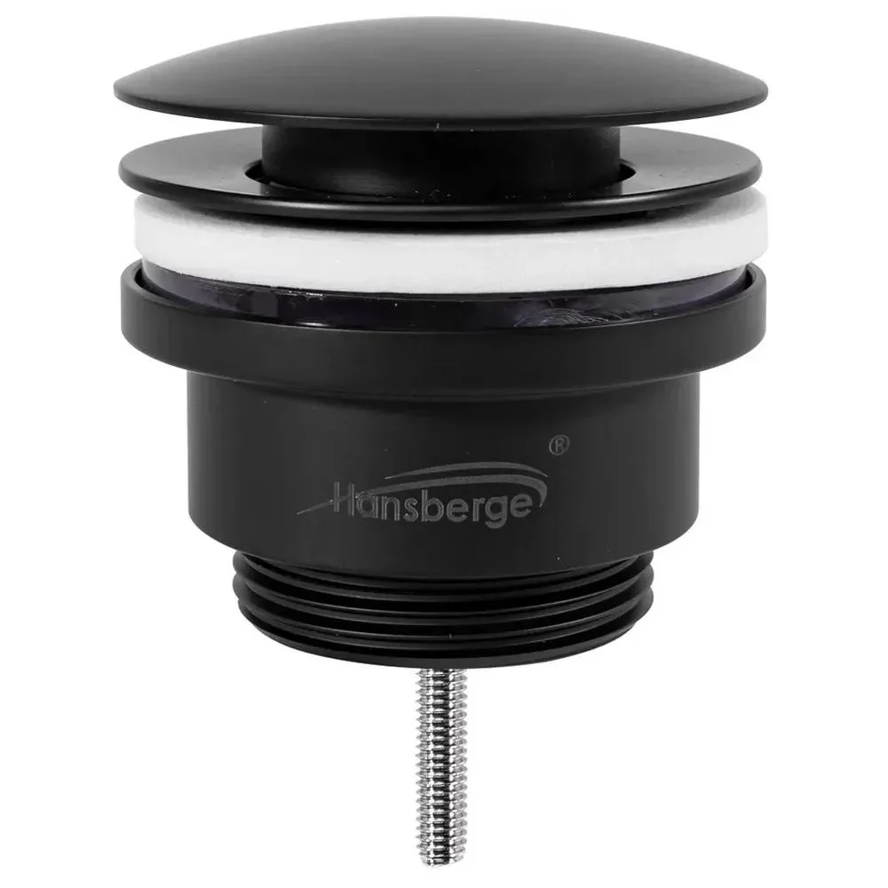 Донный клапан для раковины Hansberge H107BL, черный
