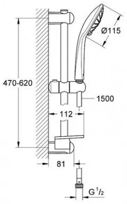 Душевой гарнитур Grohe Euphoria Massage 27243001 хром