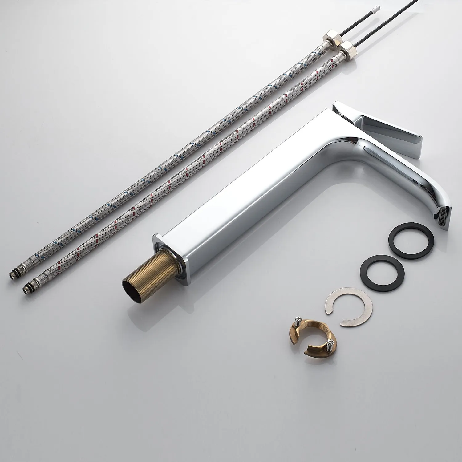 Смеситель для раковины высокий Shevanik S4011, хром