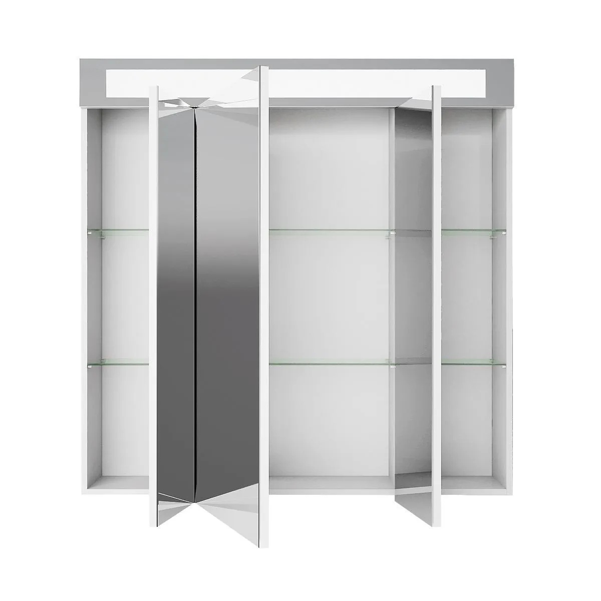 Зеркальный шкаф Dreja Uni 80 см, белый