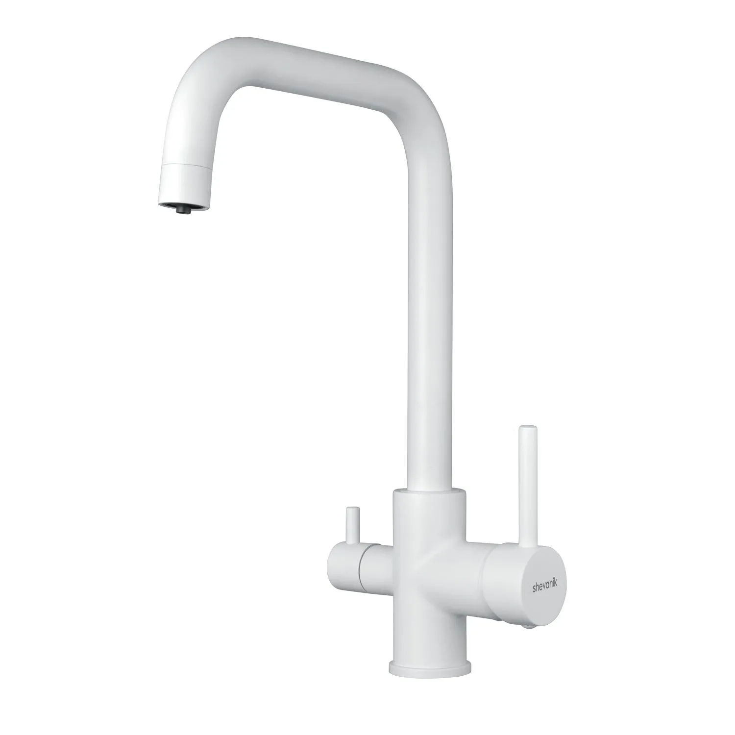 Смеситель для кухни с подключением фильтра Shevanik S228C, белый