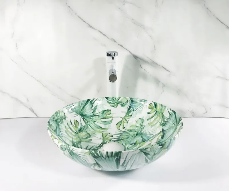 Раковина чаша Bronze de Luxe Flora 3008, зеленый