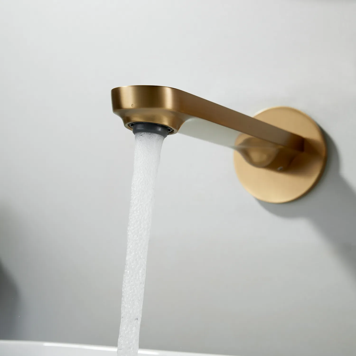 Смеситель для раковины встраиваемый Shevanik S4341G, золотой сатин