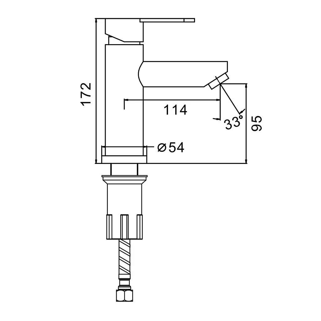 Смеситель для раковины D-Lin H110316, сатин
