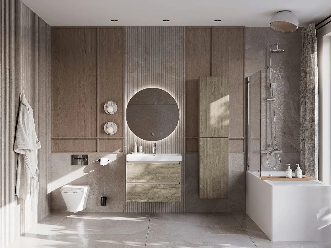 857630511 Roca ONA модуль для раковины 800 мм, 785x450x565 мм, с 2 ящиками, темный вяз