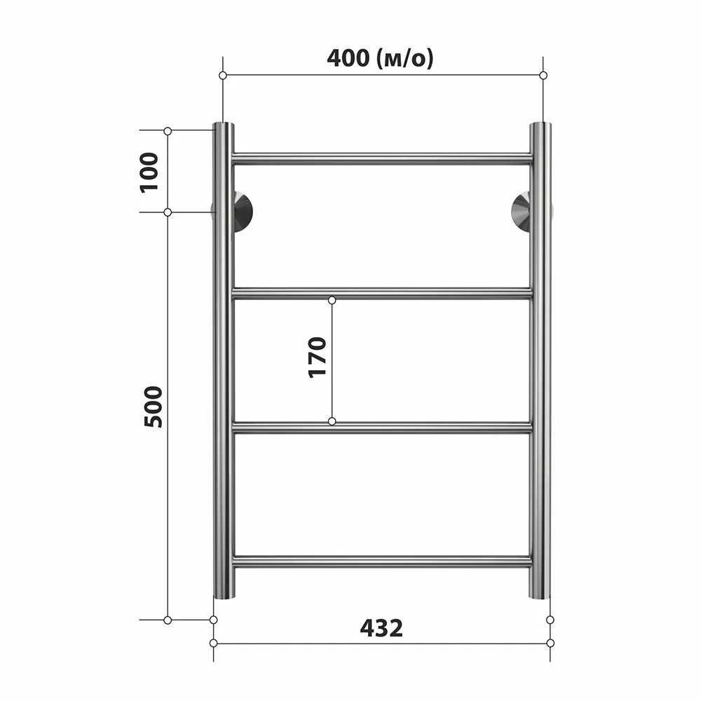Полотенцесушитель водяной Stelmix 60x40 см, прямой