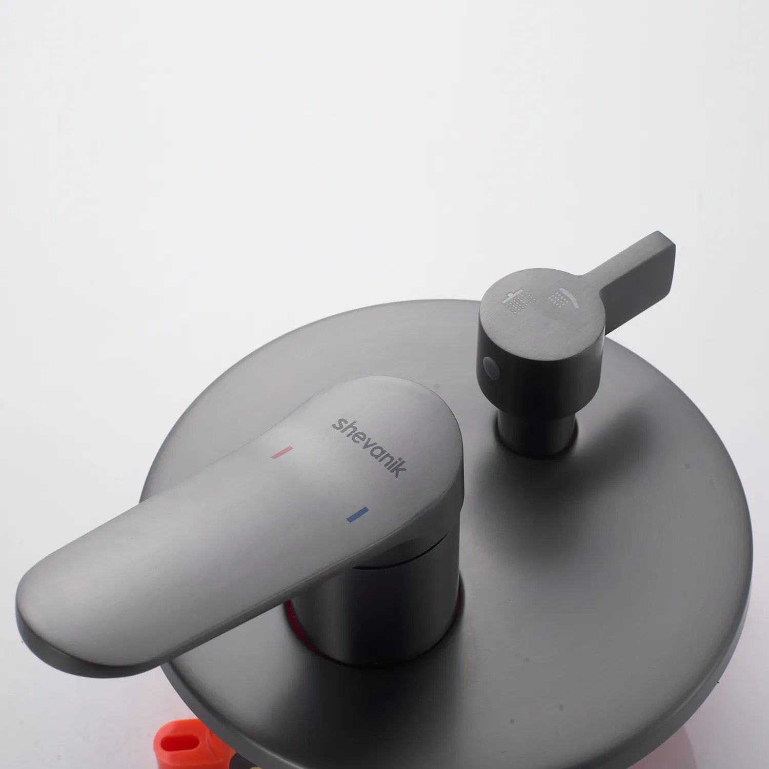 Душевая система встраиваемая Shevanik S4335T, оружейная сталь