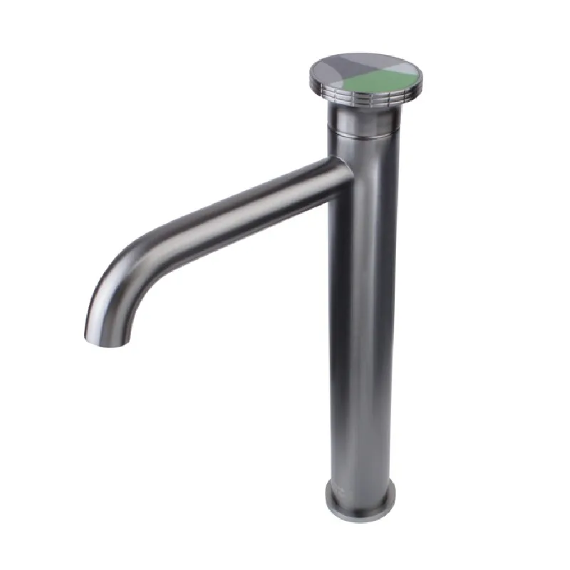 Смеситель для раковины Bronze de Luxe 9008GM-G, графит/зеленый