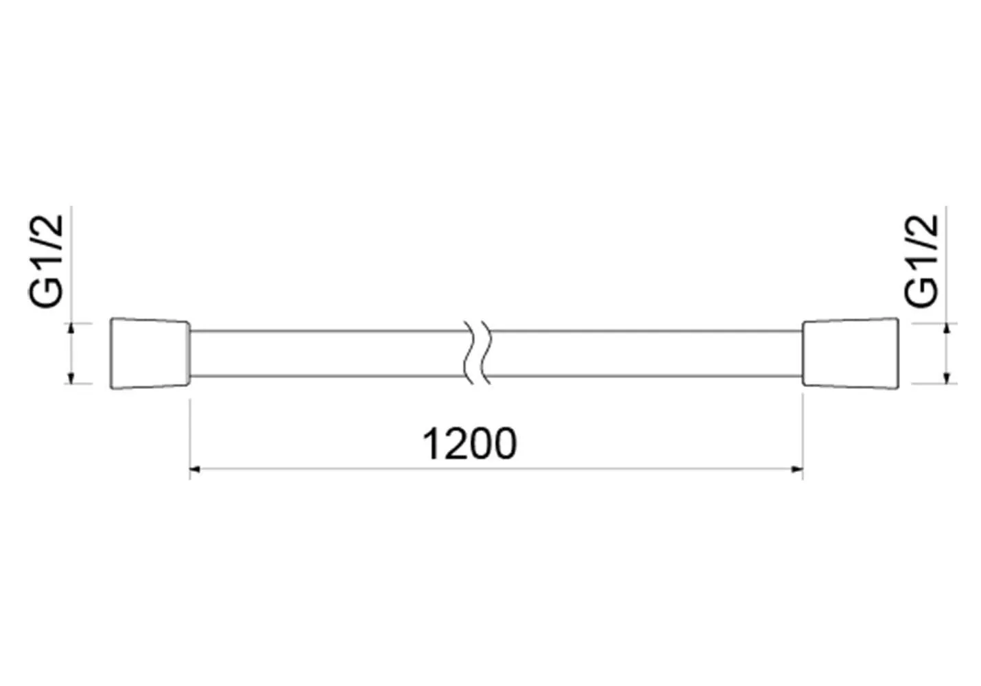 AQ2104BG шланг для душа 120 см ПВХ, шлиф. золото