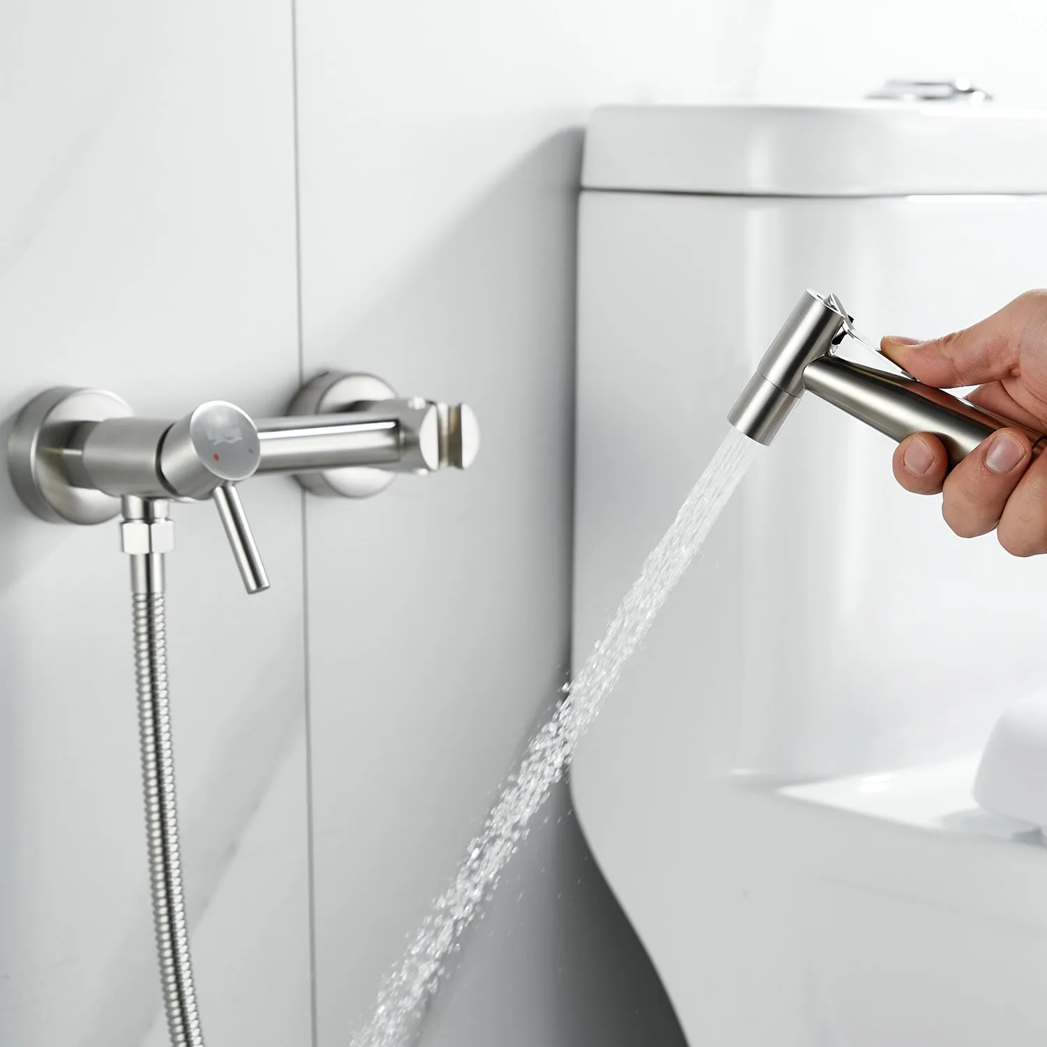 Гигиенический душ со смесителем Raffine F207L, сатин