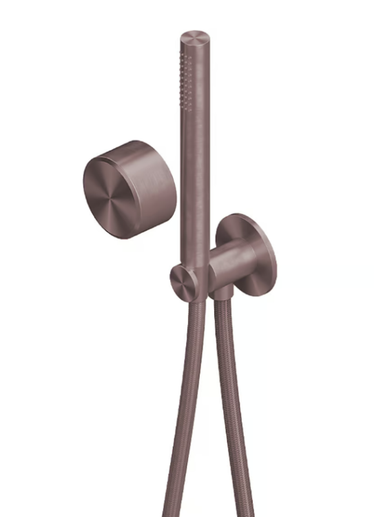 Смеситель для душа Quadro design Stereo, на 1 потребитель, золото розовое (Pink Gold) (16 58 OR)