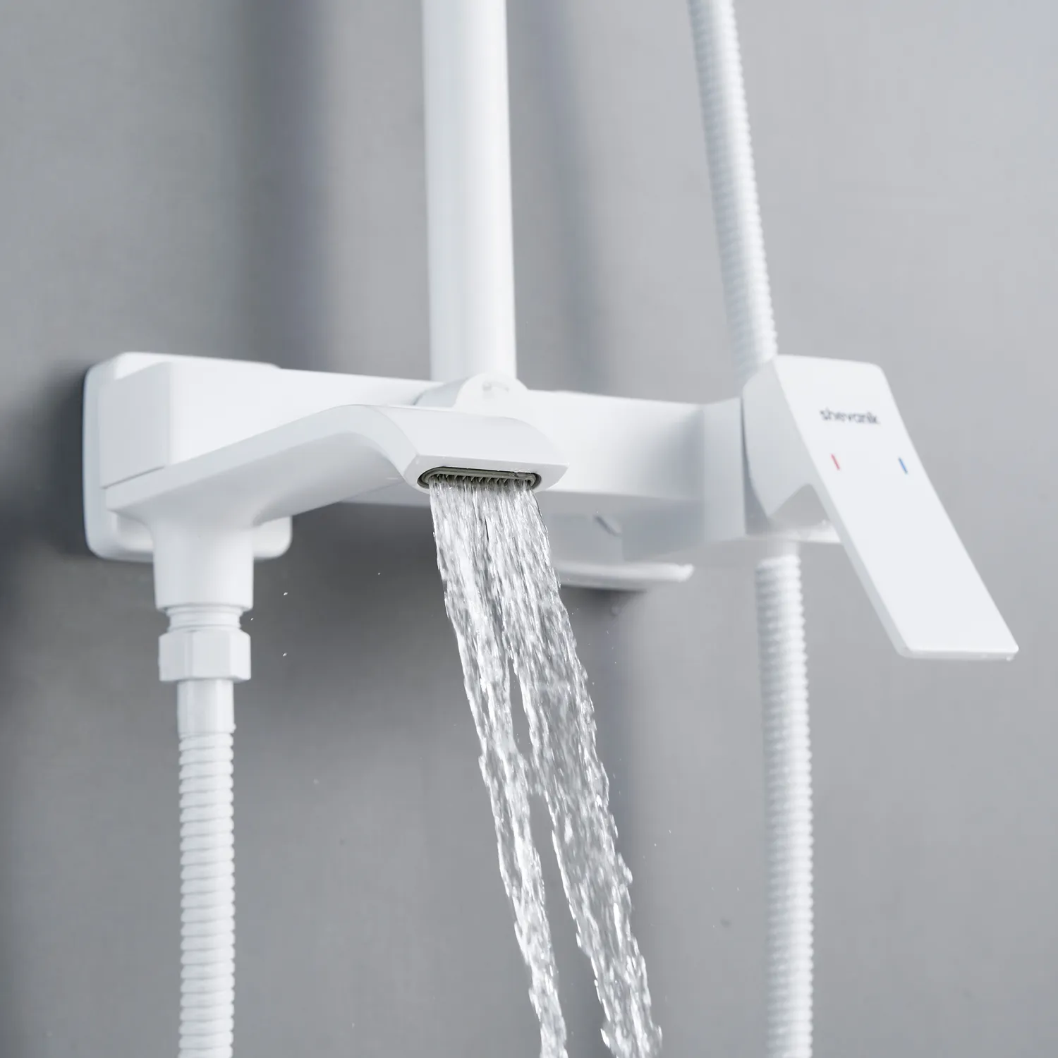 Душевая система Shevanik S4036C, белый