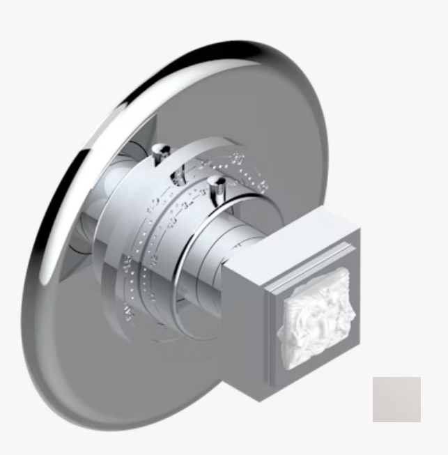 Ручка регулировки для термостата THG Masque de Femme Smooth metal, Eurotherm N°8105N, 8200N, 8300, никель (A2U B01 15EN16EM)