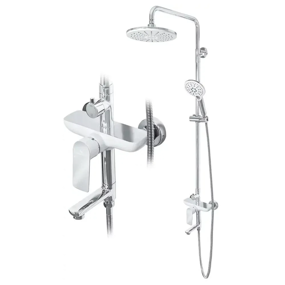 Душевая система Grocenberg GB7009WC, белый/хром