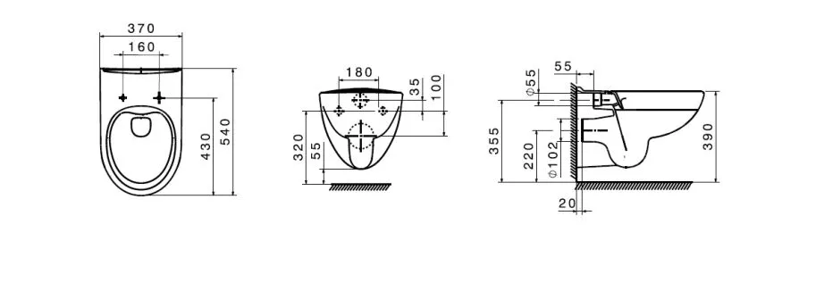 Комплект инсталляция с подвесным унитазом Roca Victoria Pack 893105010 с сиденьем микролифт