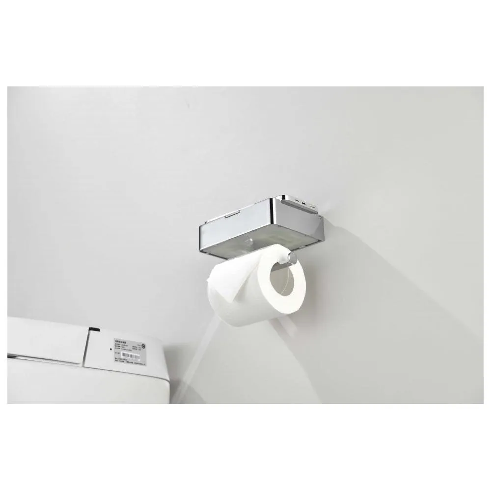 Держатель для туалетной бумаги с полочкой Grocenberg AC0050MG, матовое золото