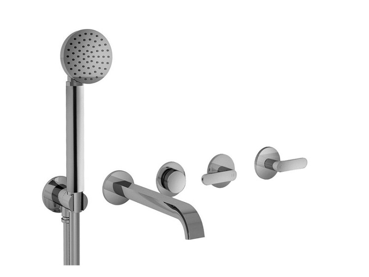 Смеситель для ванны и душа Fantini Icona Deco, Matt British Gold PVD (53 P6 R119B)