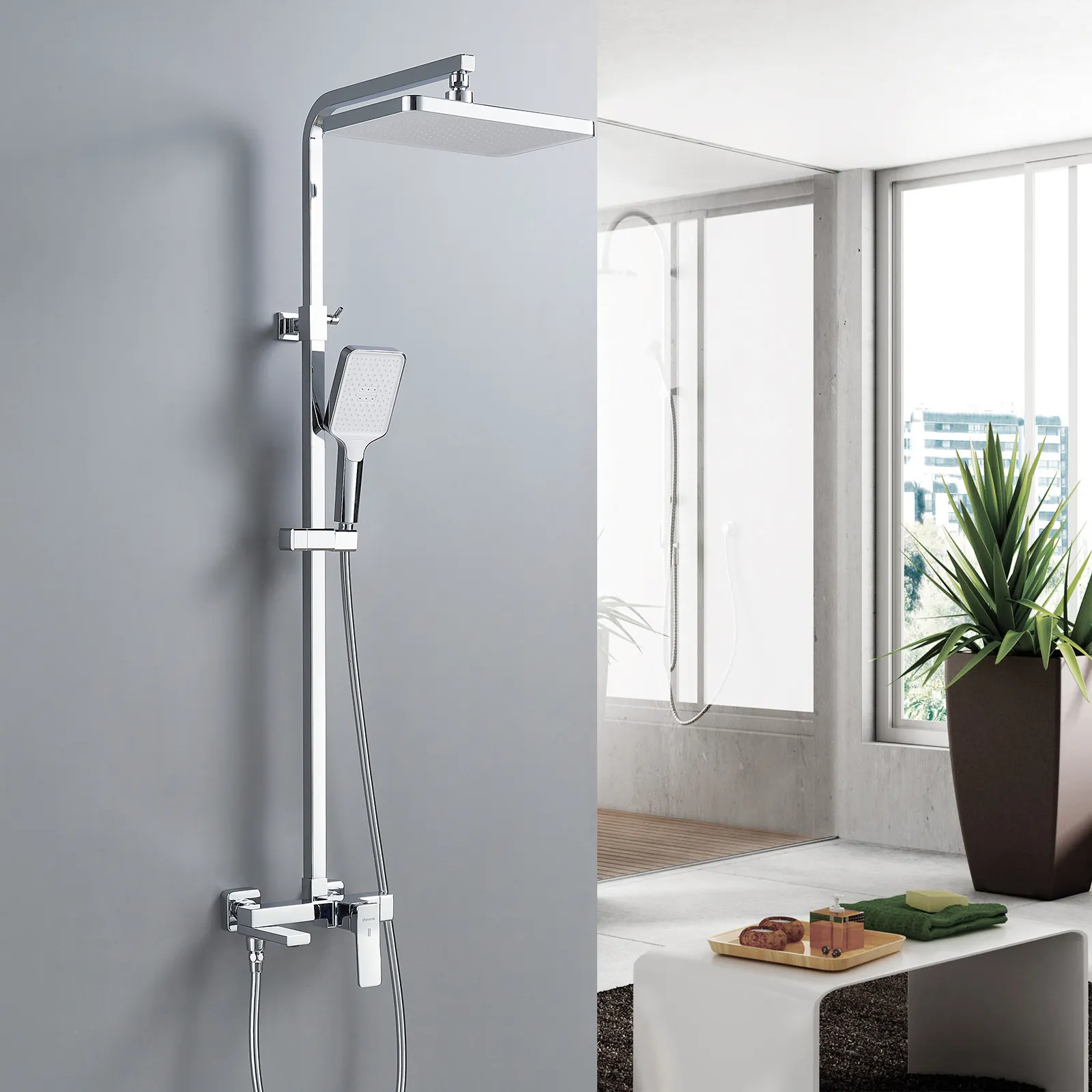 Душевая система Shevanik S4636, хром