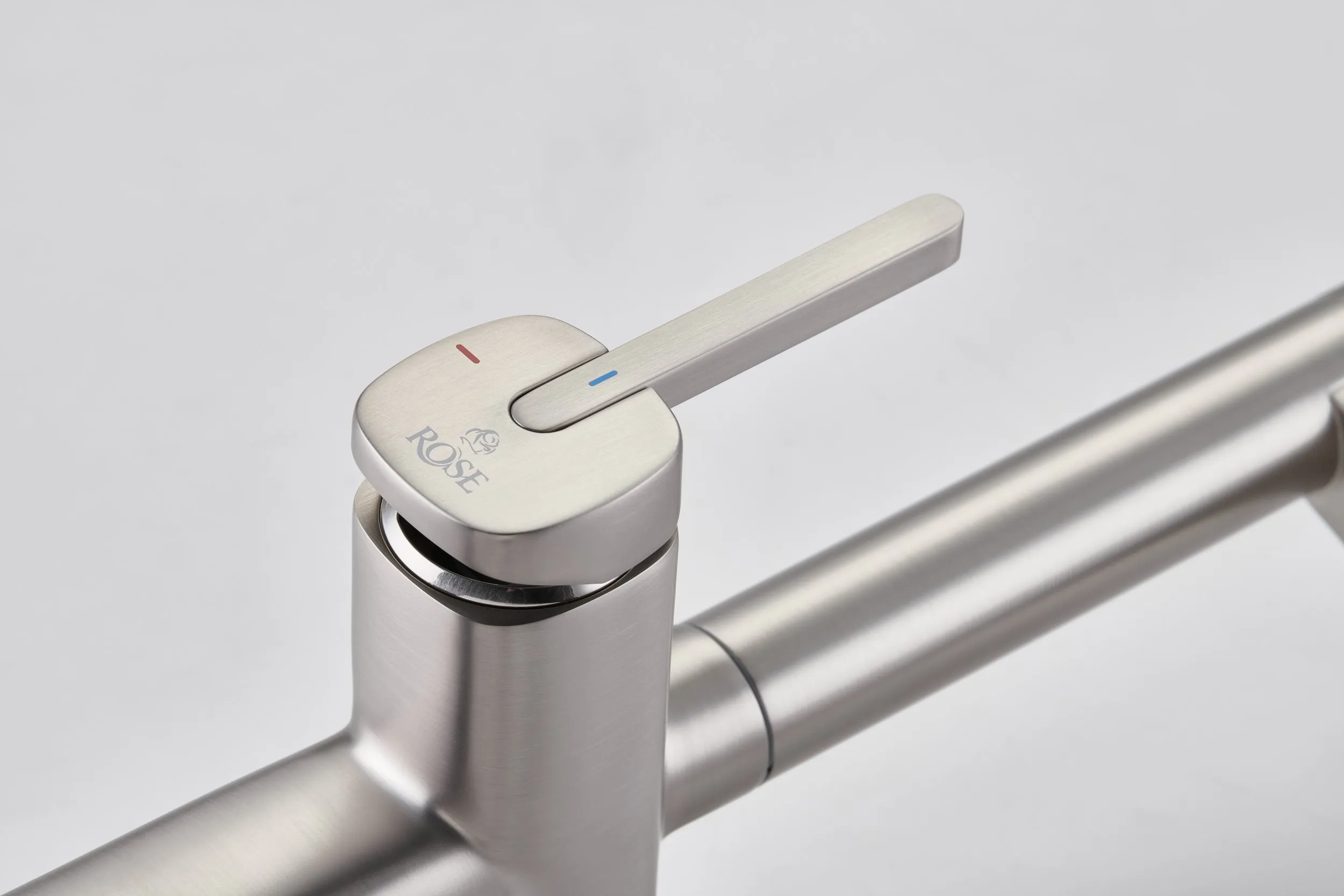 Смеситель для кухни с подключением фильтра для воды Rose R358L, сатин