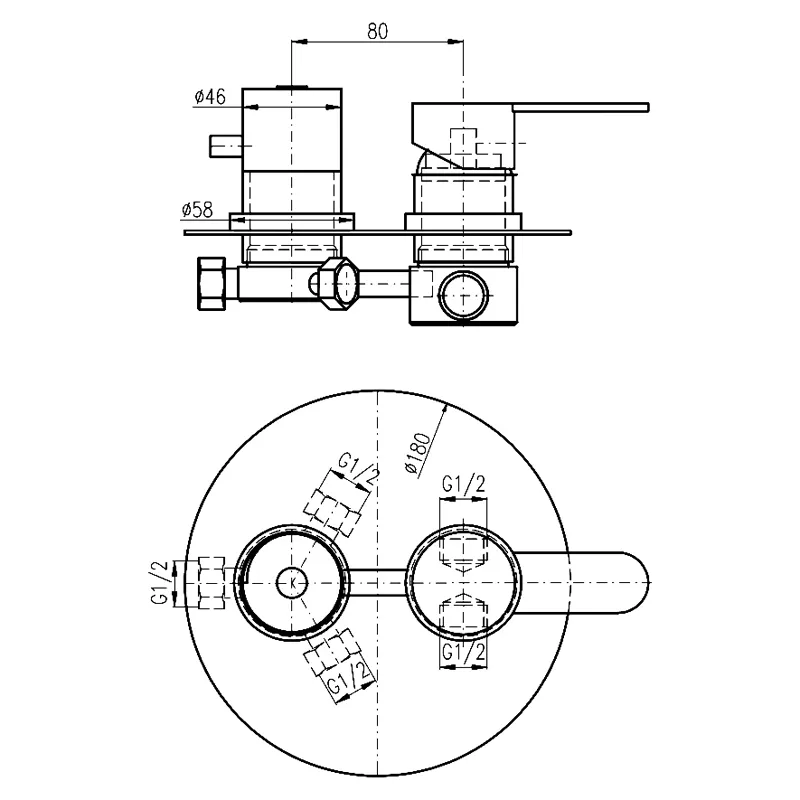 Смеситель для душа Rav Slezak Zambezi ZA087.3
