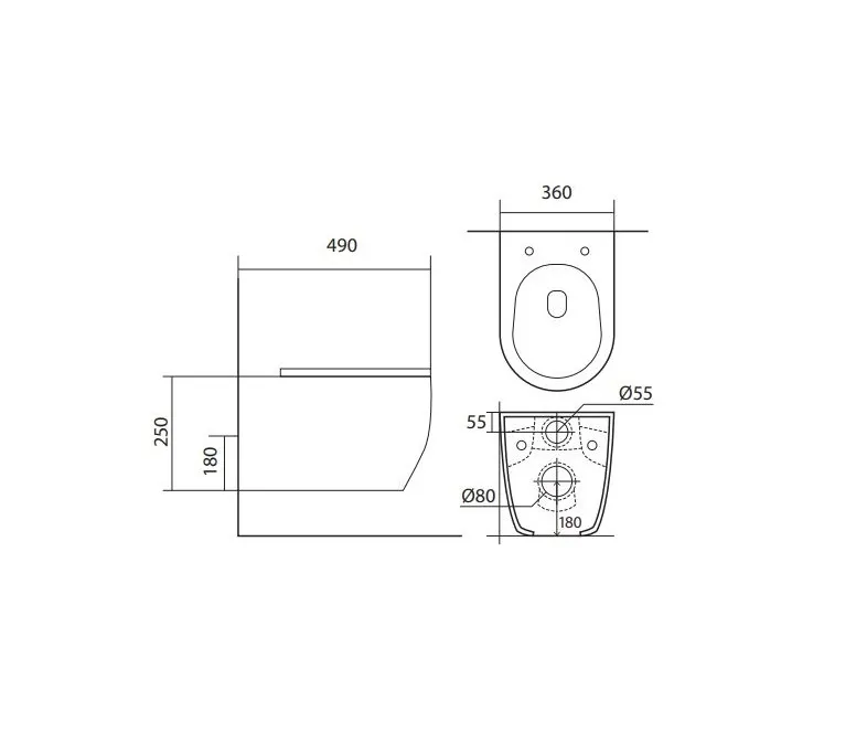 Set AQUATEK ЕВРОПА T-033 4в1 (рама INS-0000012 + крепление KKI-0000002 + кнопка KDI-0000033 + унитаз ЕВРОПА AQ1106T-00 с крышкой sc)