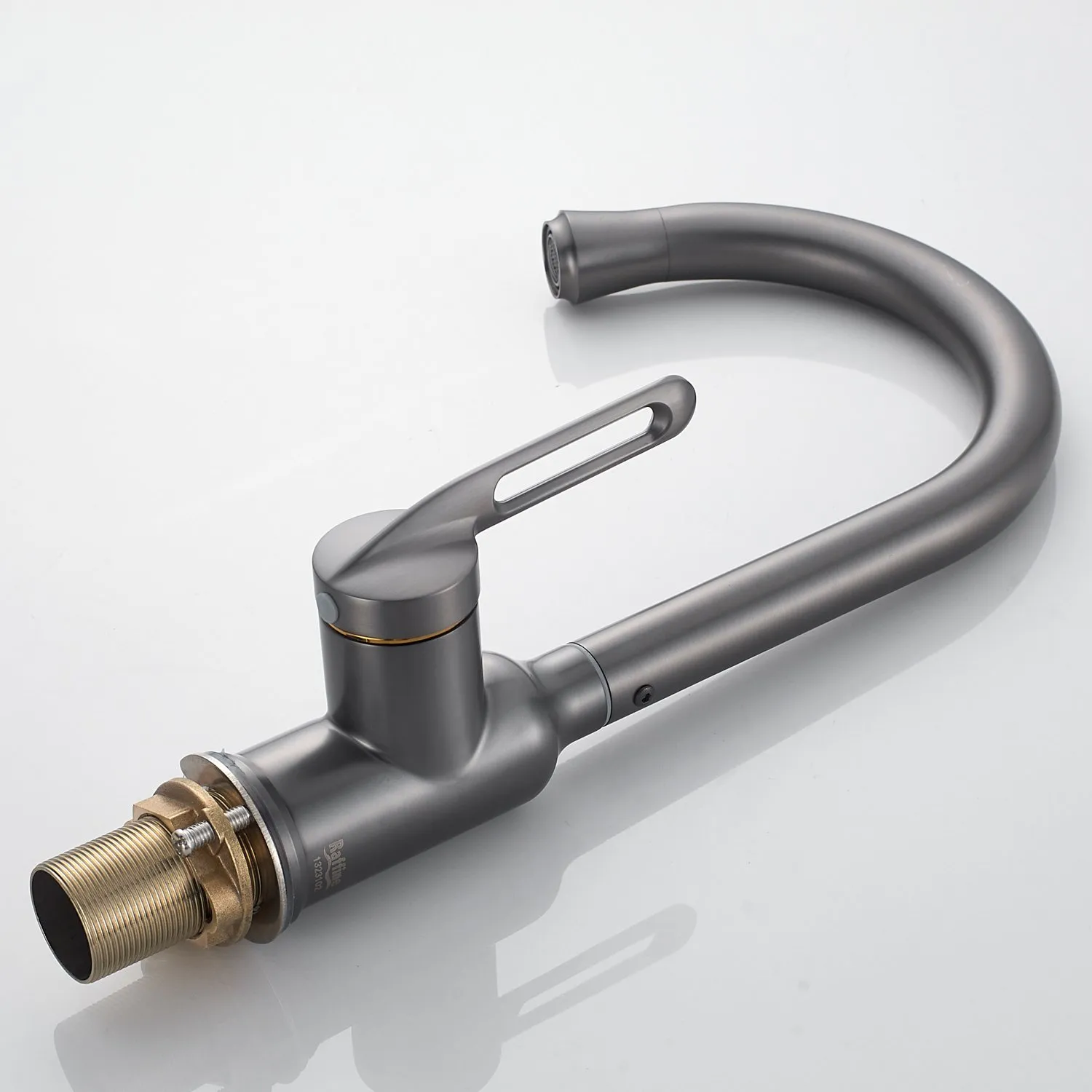 Смеситель для кухни Raffine F103T, оружейная сталь