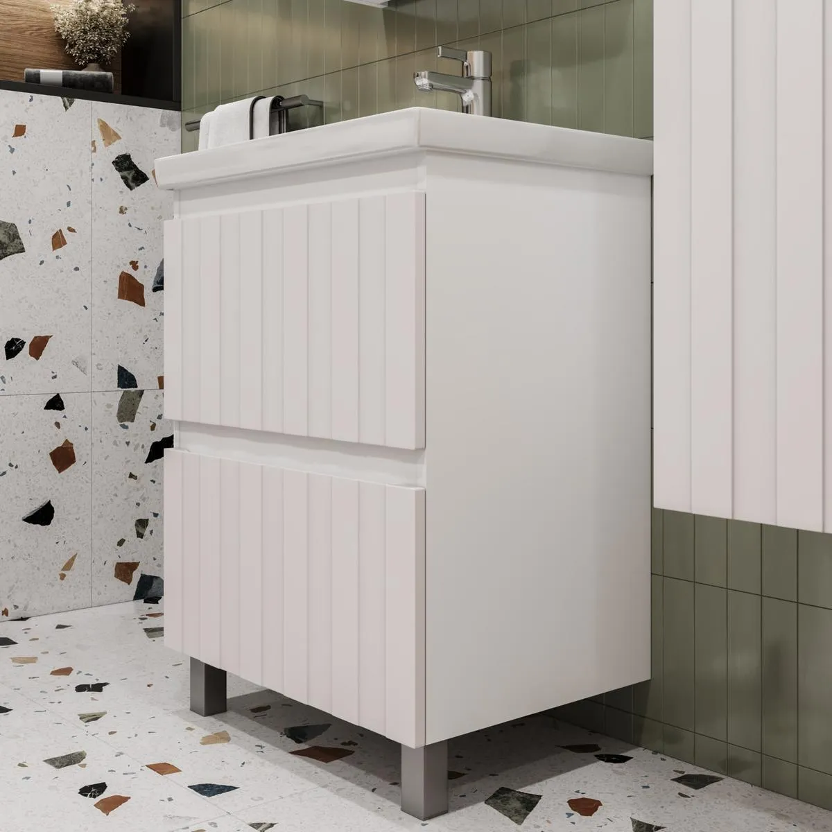 Тумба с раковиной напольная VIGO Finlay tn.FIN.COM.60.2Y, 60 см