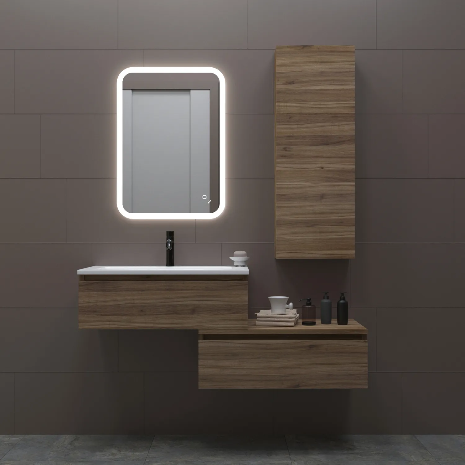 Зеркало MIXLINE "Колорит" ЭКОНОМ 500*600 (ШВ) сенсорный выкл,светодиодная подсветка,универс.крепеж (557937)