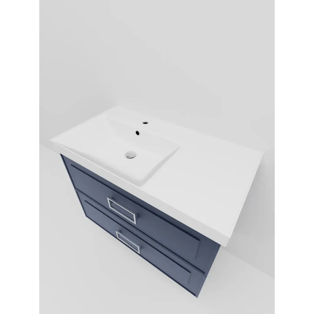 Тумба под раковину подвесная La Fenice Cubo TWIN FNC-01-CUB-BG-90-2, синяя