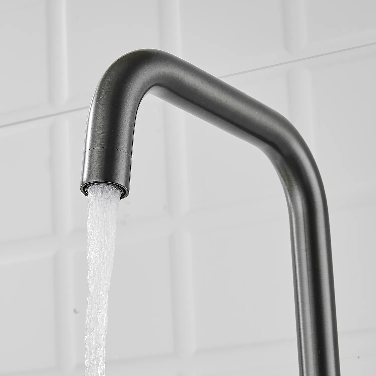 Смеситель для кухни с подключением фильтра Shevanik S528T, оружейная сталь