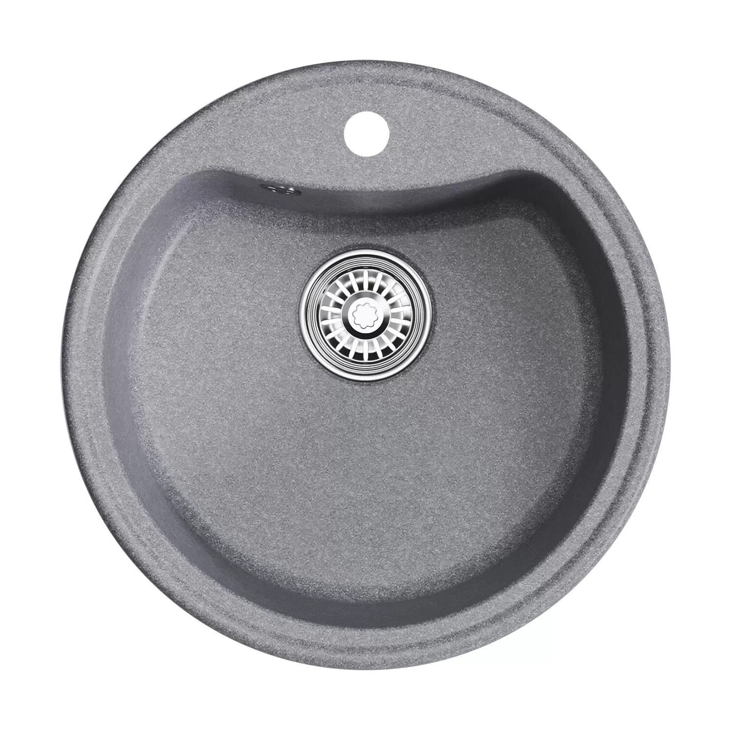 Мойкa MIXLINE ML-GM09 круглая  графит (342) 510 мм (глуб. чаши 190) NEW (551803)