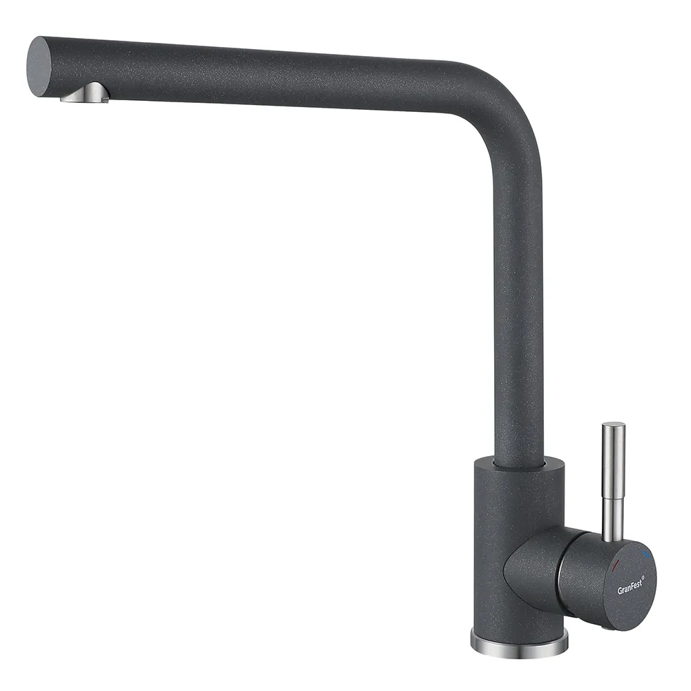 Смеситель для кухни GranFest Z-5411, темно-серый