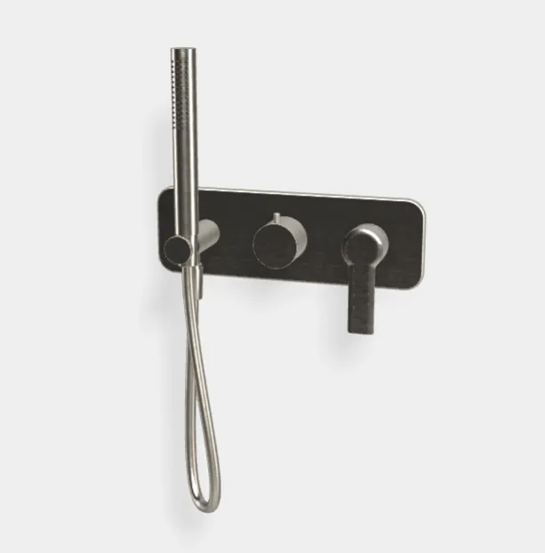 Смеситель для душа Fima Carlo Frattini Mast, на 2 потребителя, никель брашированный (F3149WX2SN)