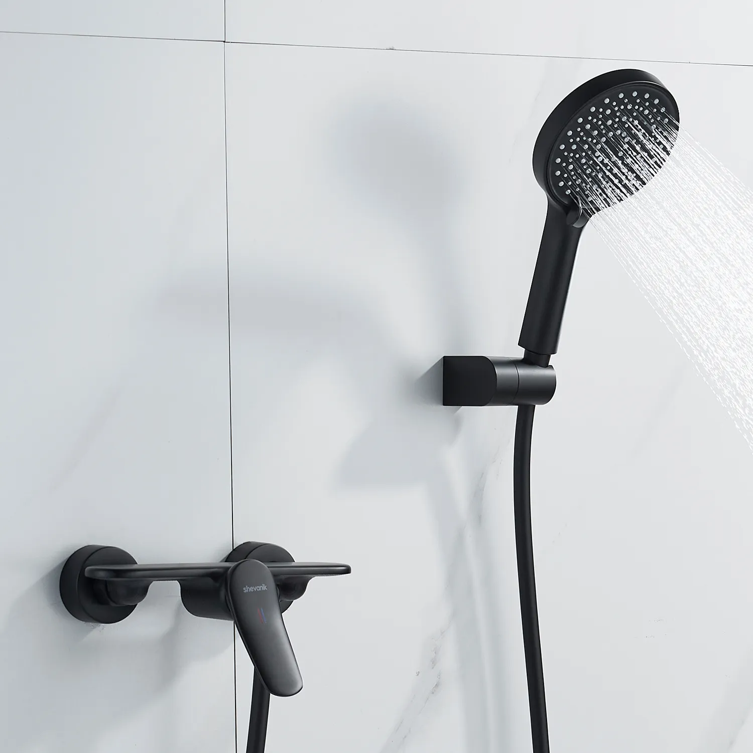 Смеситель для душа Shevanik S4716H, черный