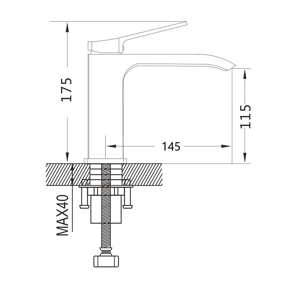 Смеситель для раковины Shevanik S4101, хром