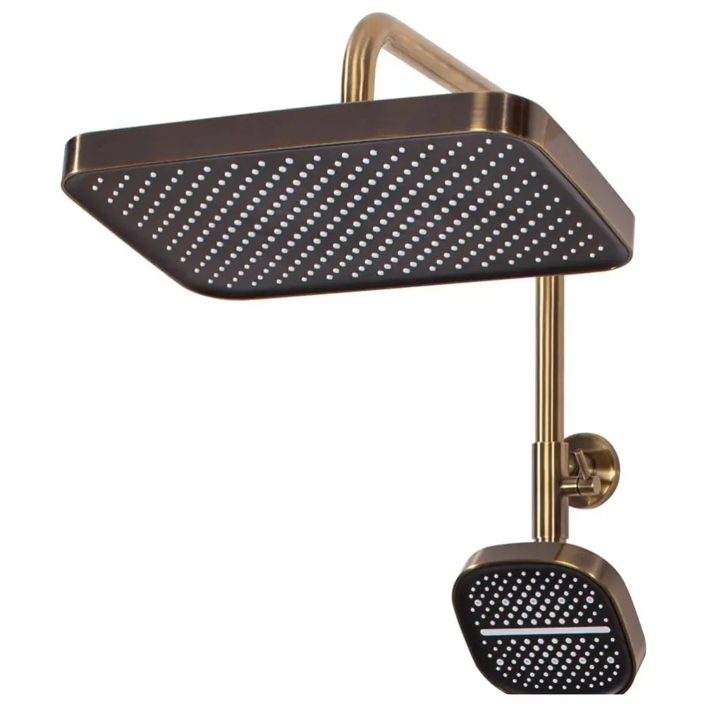 Душевая система с термостатом Hansberge H5085BR, бронза