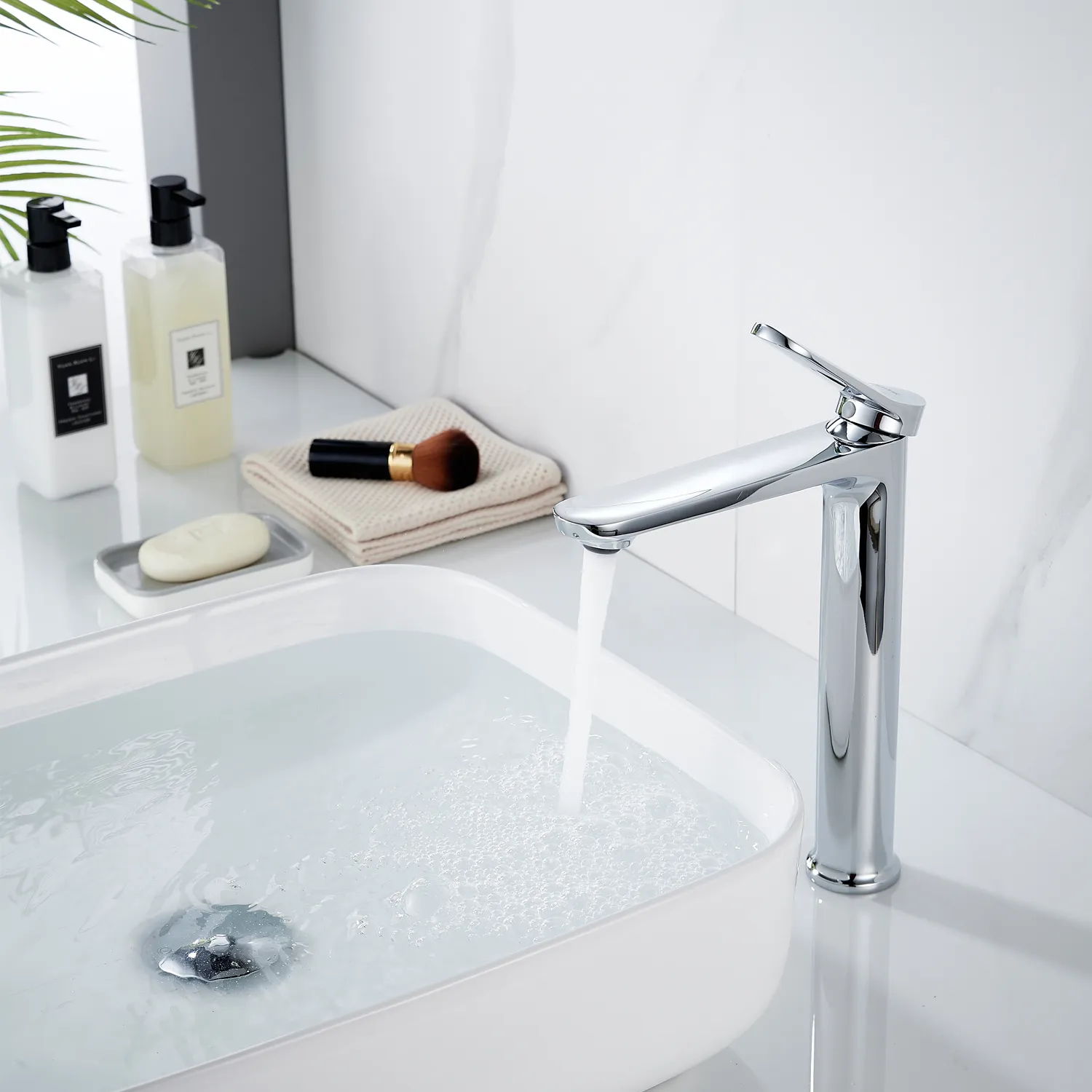 Смеситель для раковины высокий Shevanik S4311, хром